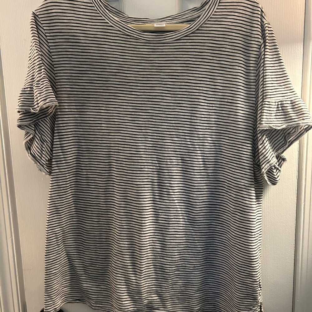Old Navy Striped Black and White Women's Top